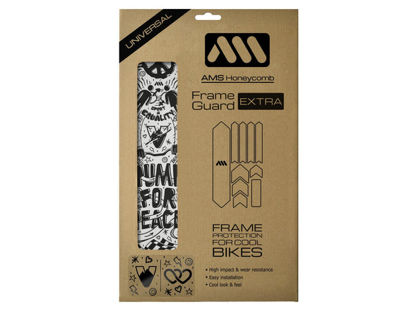 AMS X Velo Solutions Pump for Peace Frame Guard Extra in Black inside the packaging