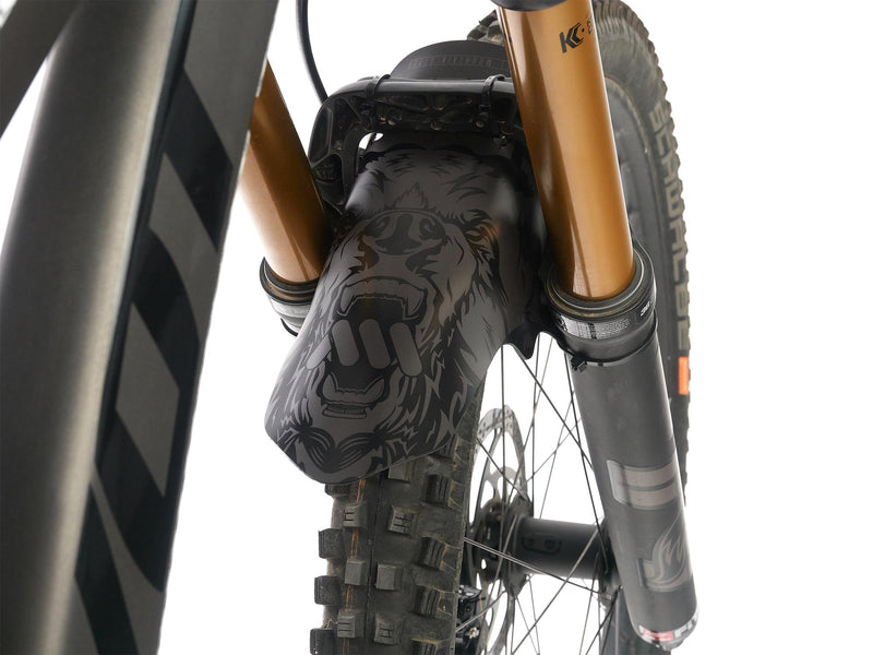 AMS Mud Guard Bear installed on a bike