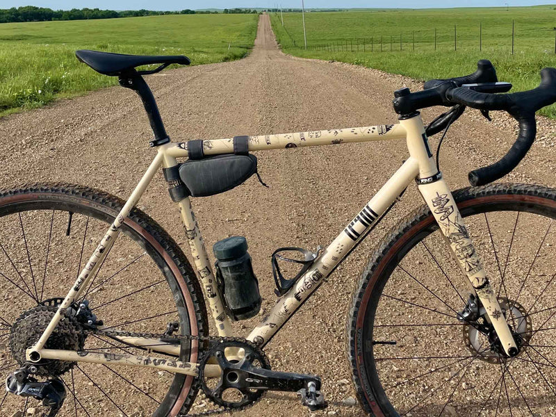 Frame protection for gravel and road bikes. Bikepacking design