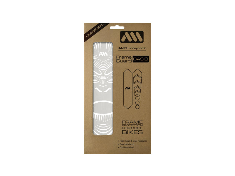 AMS Frame Guard Basic size with white ape design inside the packaging