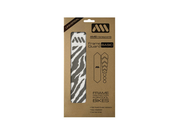 AMS All Mountain Style Frame Guard Zebra basic size inside the packaging
