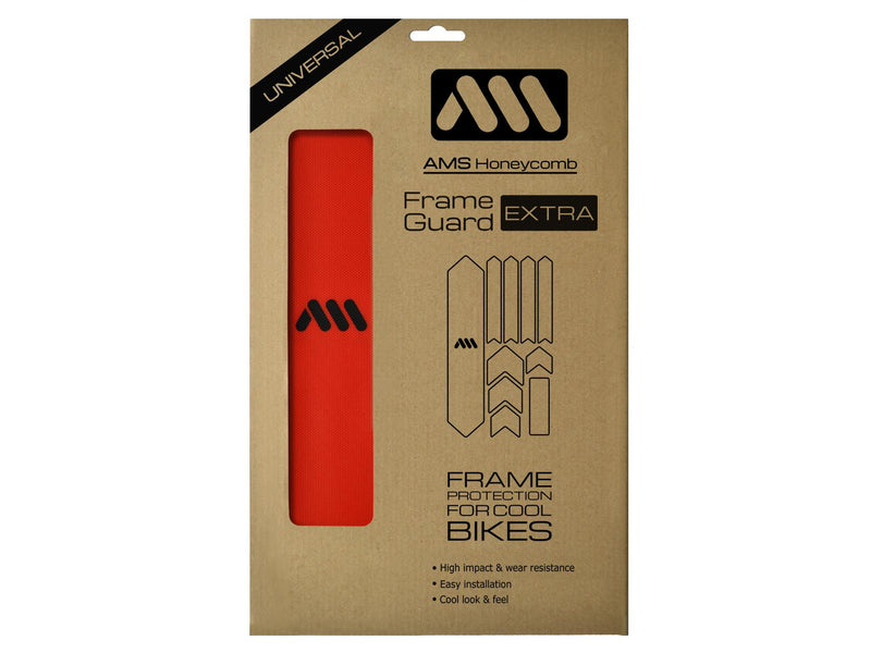 AMS Frame Guard Red extra size inside the packaging