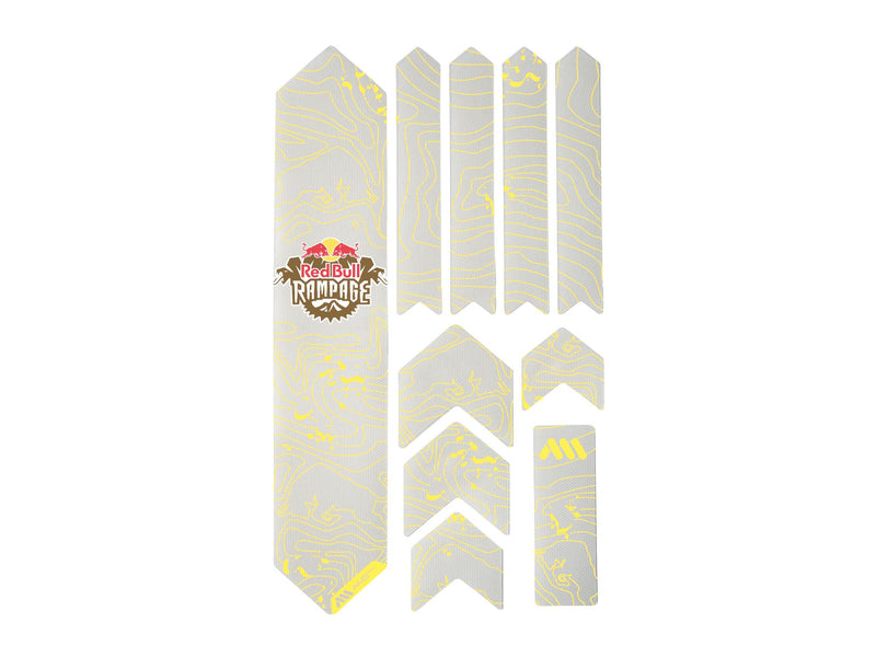 AMS X Red Bull Rampage Frame Guard Extra in Yellow outside the packaging
