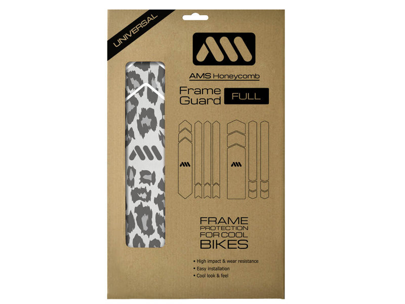 AMS Frame Guard Cheetah pattern in Full size inside the packaging