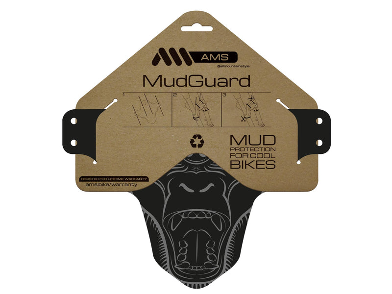 AMS Mud Guard Ape design in the packaging