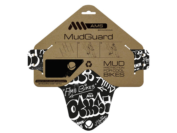 AMS X Montana Colors graffiti mud guard in the packaging