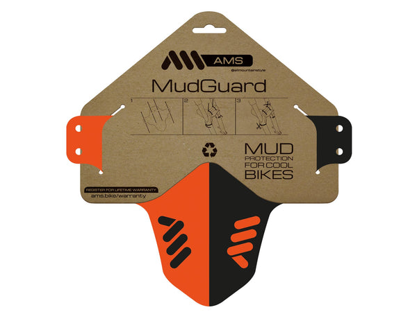 AMS Mud Guard Orange inside de packaging
