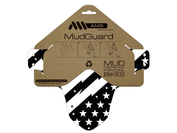 AMS Mud Guard Patriot design product in the packaging
