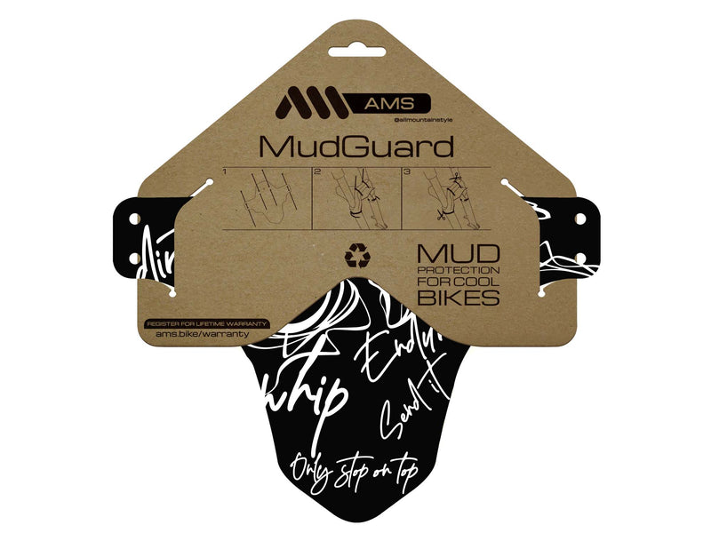 AMS Mud Guard signature design inside packaging