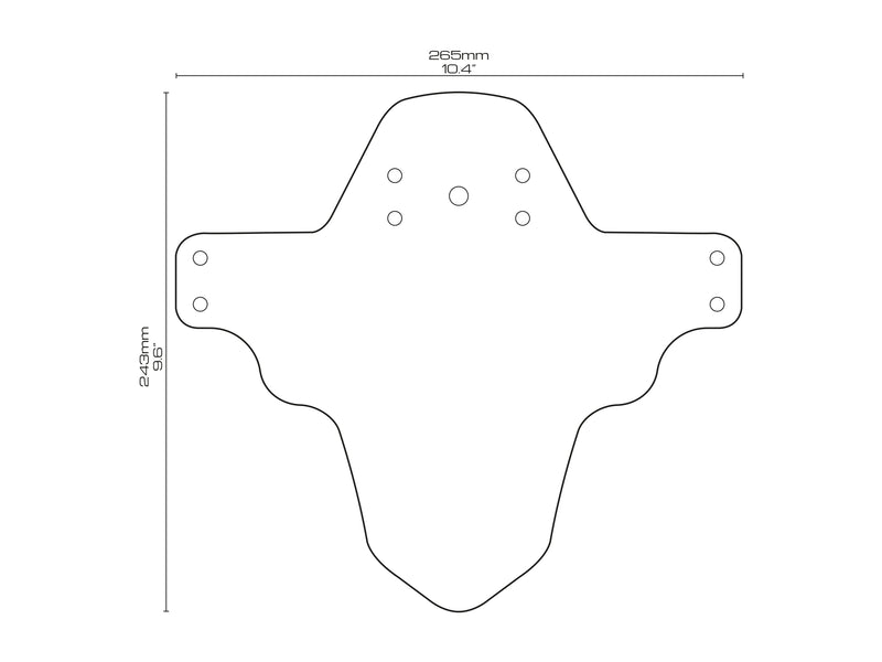 AMS Mud Guard Claw color gradient mud guard measures