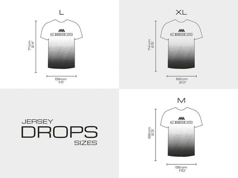 AMS Drops short sleeve jersey sizing chart