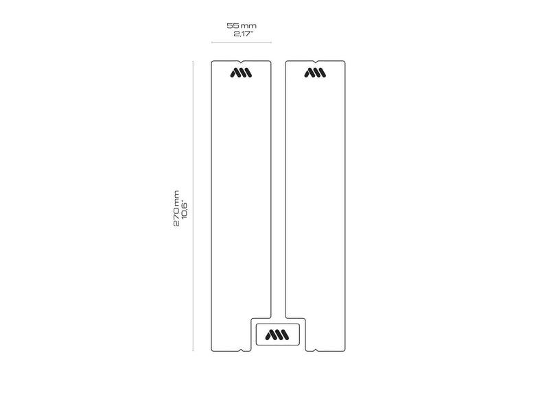 AMS All Mountain Style Fork Guard Clear measures