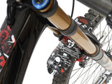 AMS X Stranger Things UpsideDown Mud Guard product installed on bike