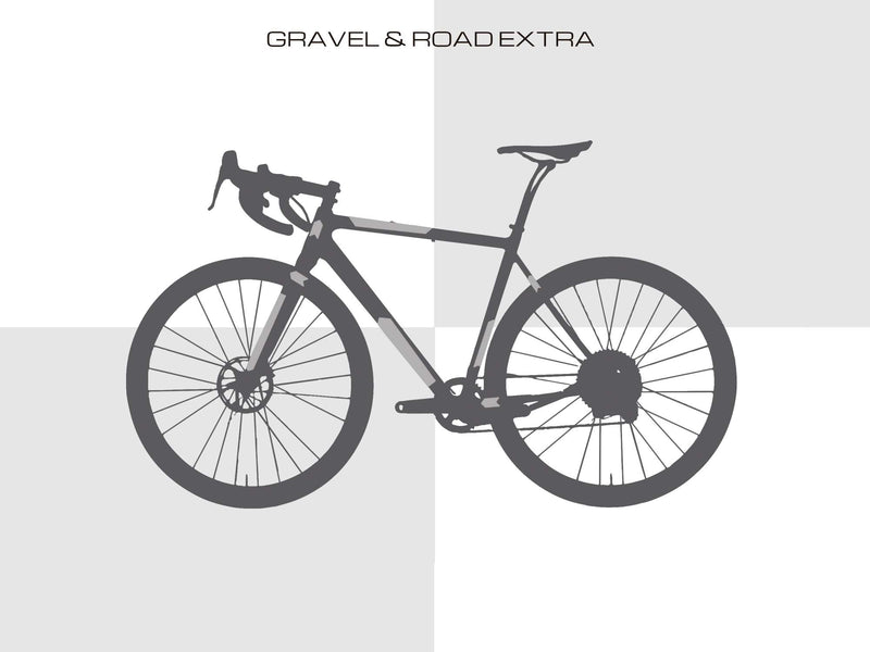 AMS Frame Guard Gravel/Road Extra size placement examples