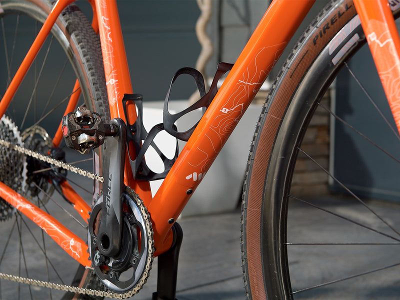 AMS Gravel and Road frame guard sterrato design in white on a Open Wide