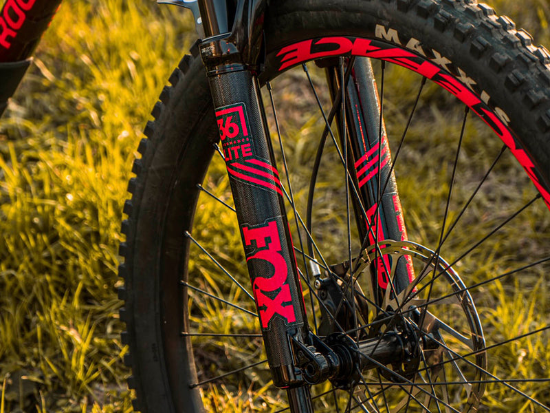 AMS Fork Guard Clear installed on a Fox fork