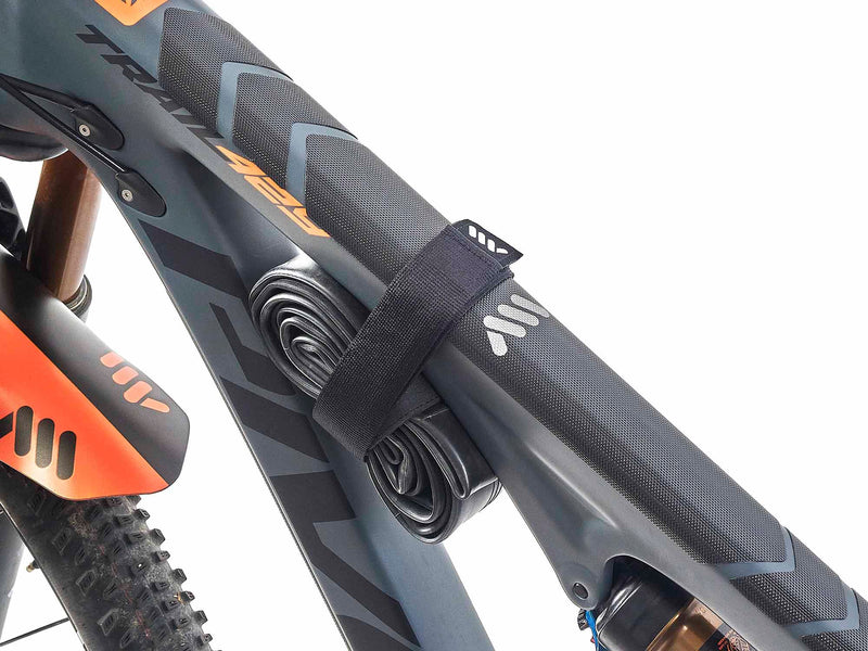 AMS hook and loop strap black color installed on a bike