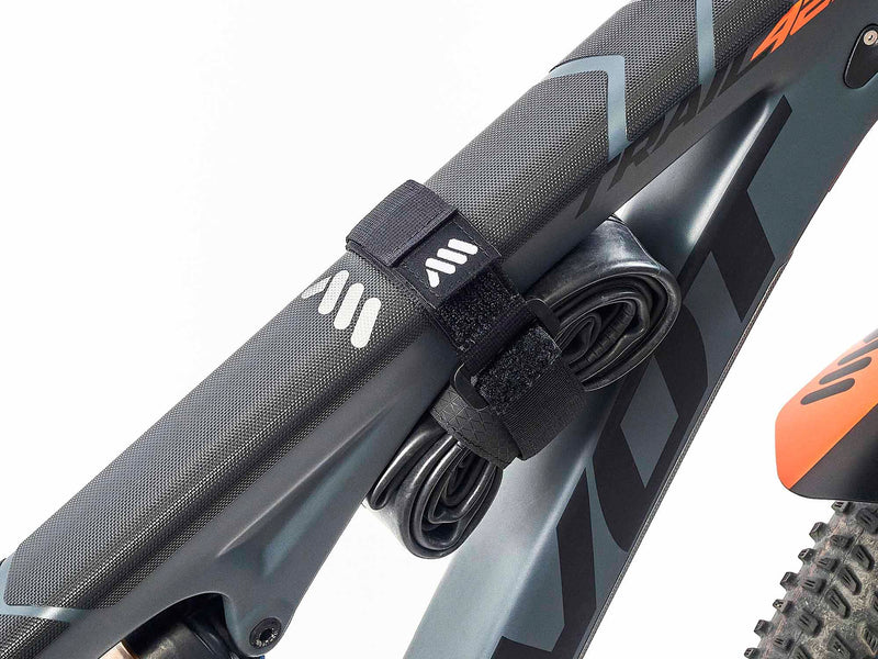 AMS hook and loop strap black color installed on a bike